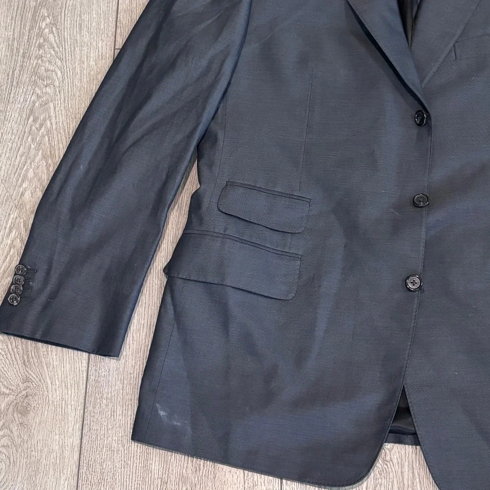 Gucci Blazer Mens 44 Grey 100% Cotton 3-Button Made in Italy Sport Coat Jacket
